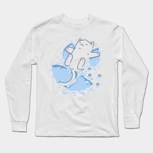 Cat Snow Angel Long Sleeve T-Shirt